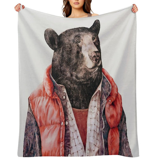 Black Bear Throw Blanket