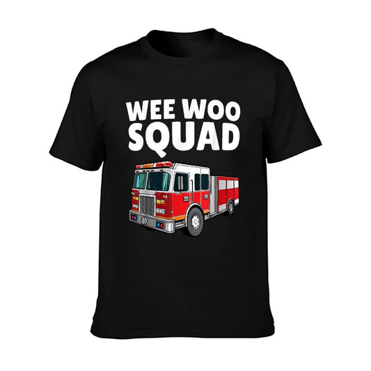 Funny Firefighter Art For Men Women Kids Fire Truck Fireman T-Shirt