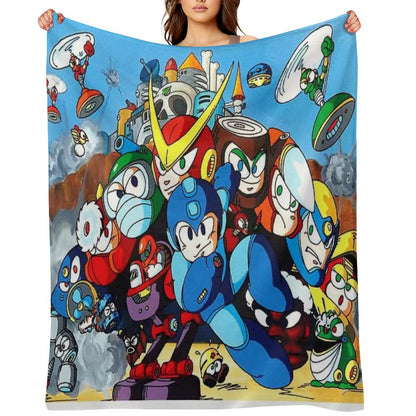 Mega Man 2 Art Throw Blanket
