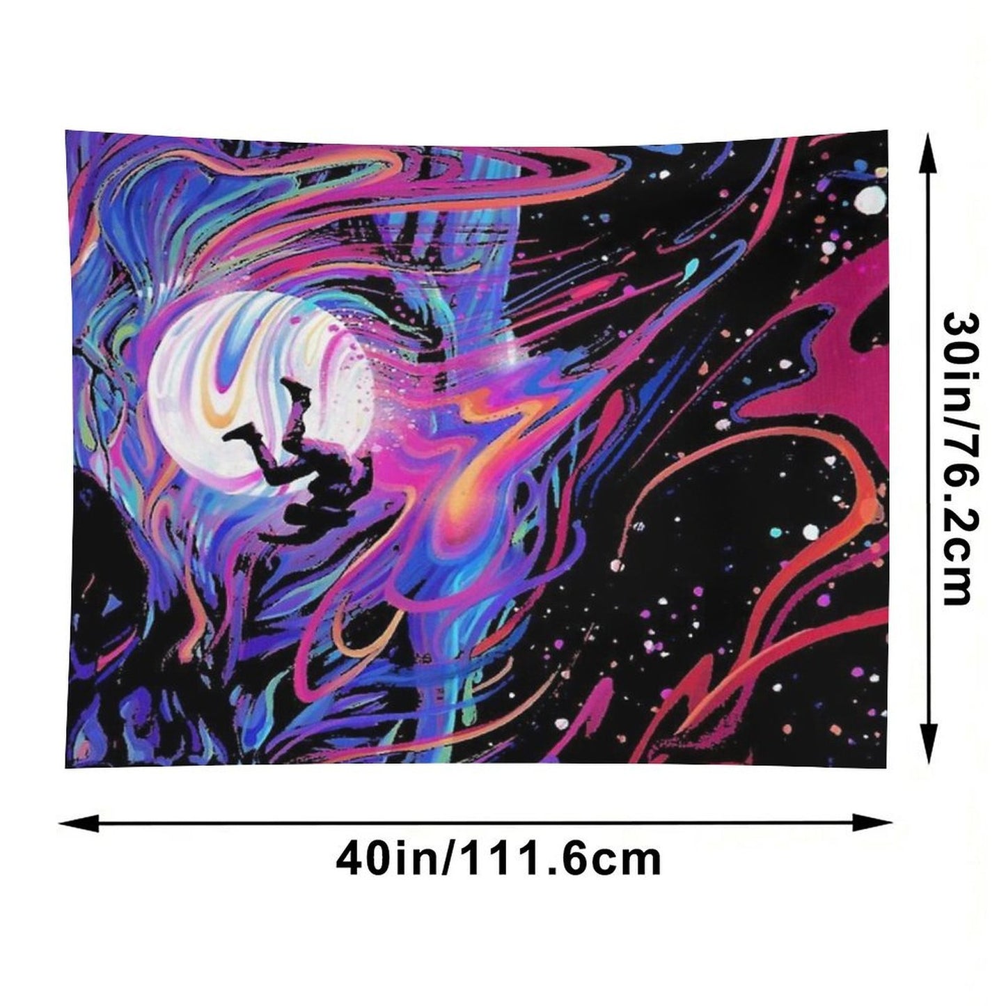 Fly Man on The Moon Tapestry
