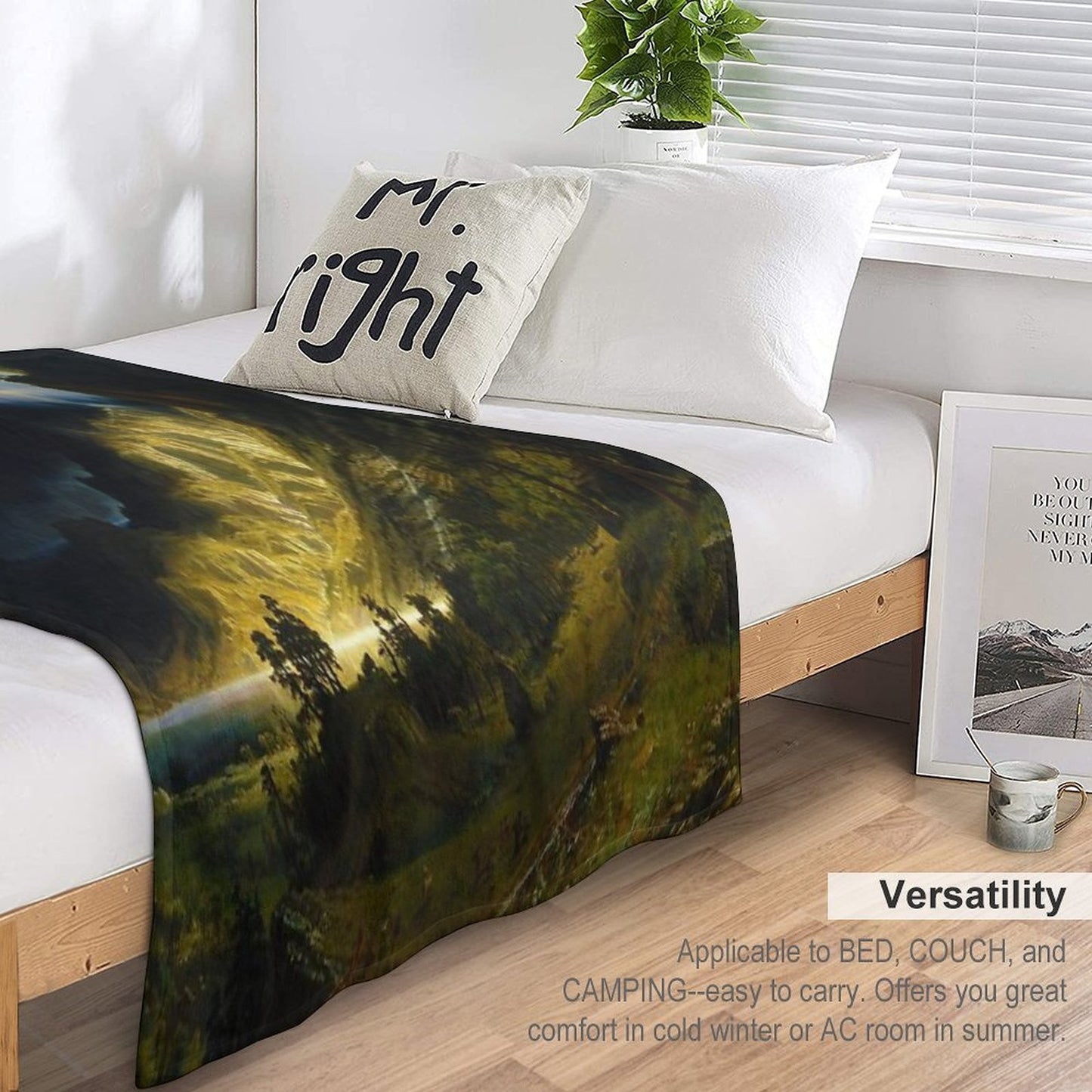 A Storm in The Rocky Mountains, Mt. Rosalie Throw Blanket