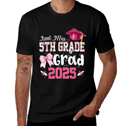 Little Miss 5th Grade Graduation Graduate Coquette Bow Kids  Affordable Price T-Shirt