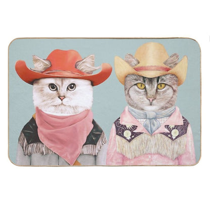 Cowboy Cats Bath Mat