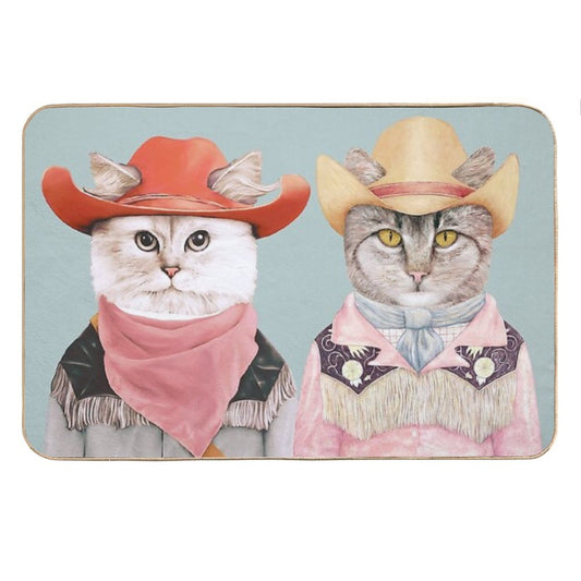 Cowboy Cats Bath Mat