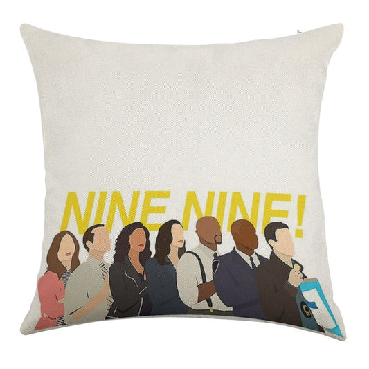 Nine Nine Squad Linen Throw Pillow Cover