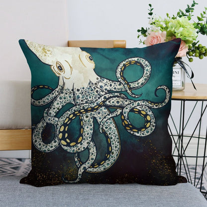Underwater Dream VII Linen Throw Pillow Cover