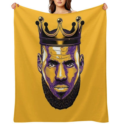 King Lebron James Throw Blanket