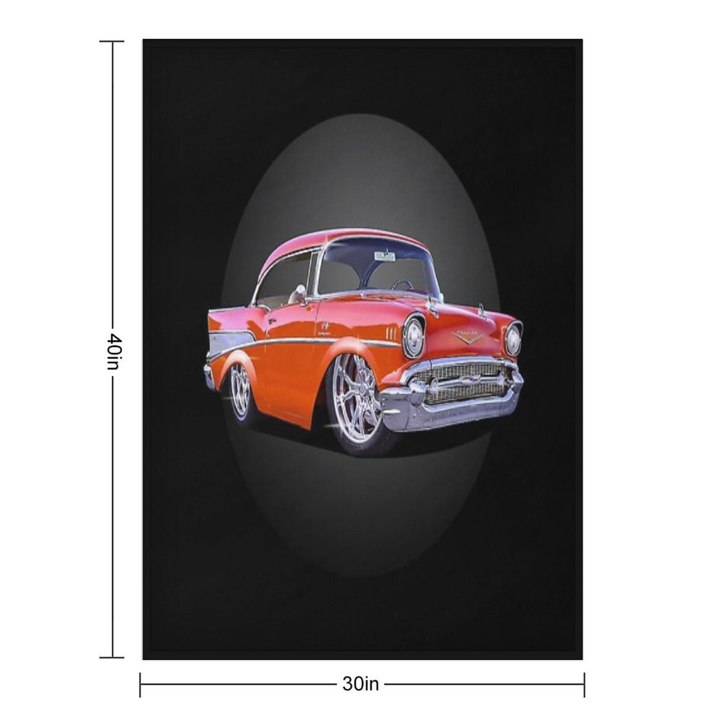 57 Chevy Throw Blanket