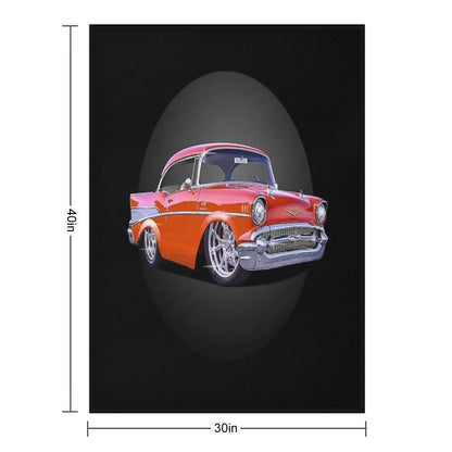 57 Chevy Throw Blanket