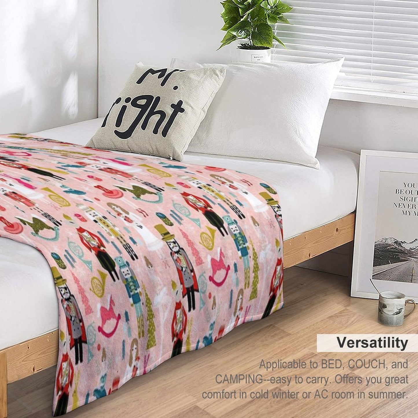 The Nutcracker - Blush by Andrea Lauren Throw Blanket