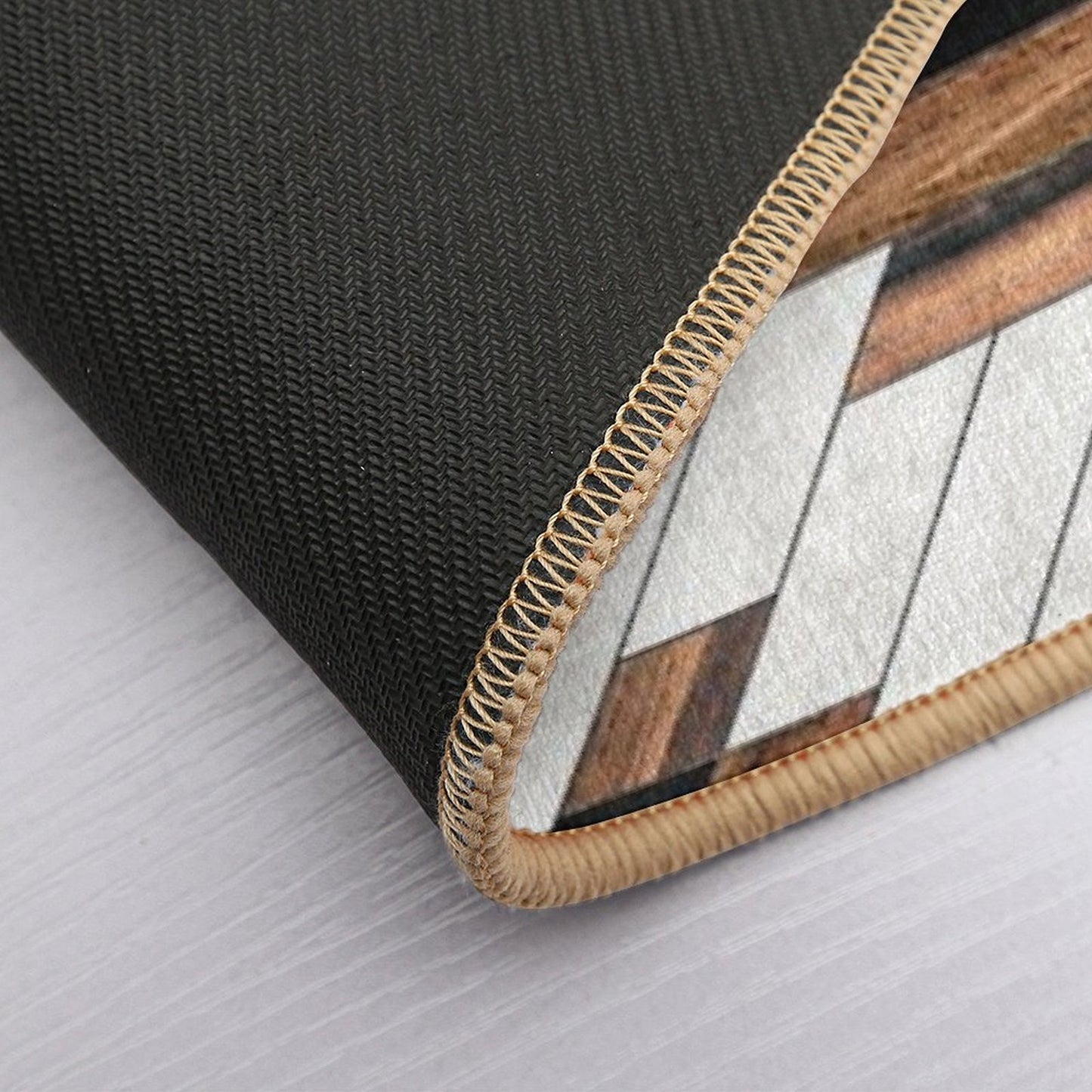 Urban Tribal Pattern No.5 - Aztec - Concrete And Wood Bath Mat