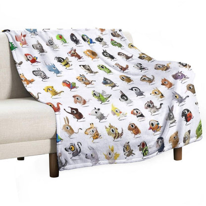 Marathon Animals Throw Blanket