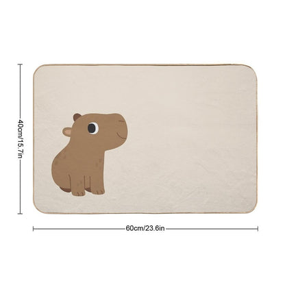 Cute Capybara Bath Mat