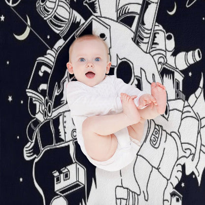 Castle in A Starry Night Throw Blanket