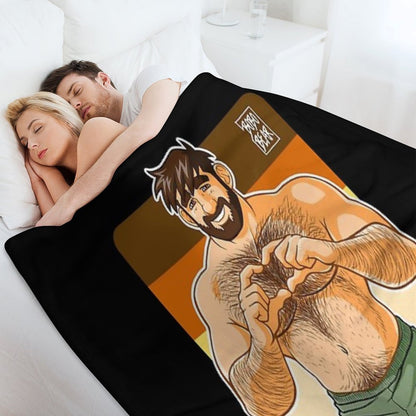 ADAM I LOVE YOU - BEAR PRIDE Throw Blanket