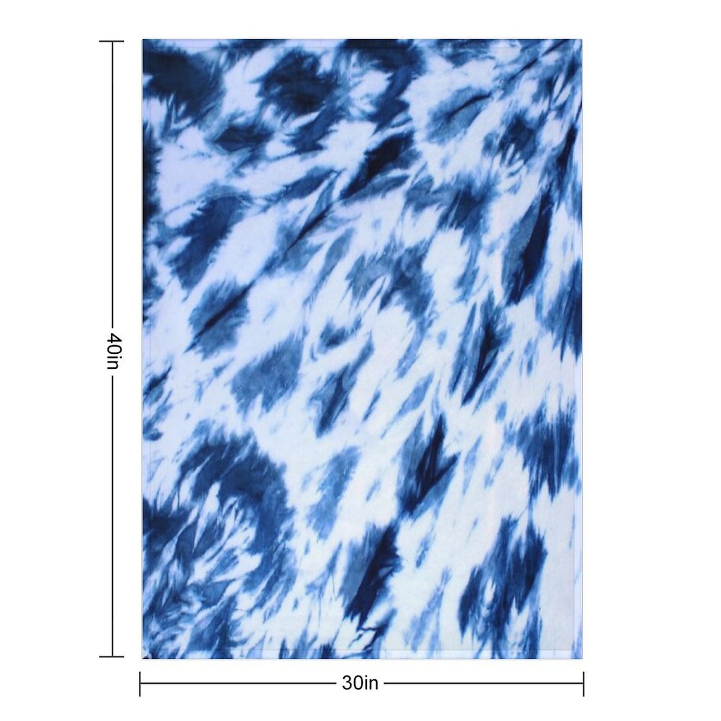 Shibori Indigo, Marbled, Tiedye Throw Blanket