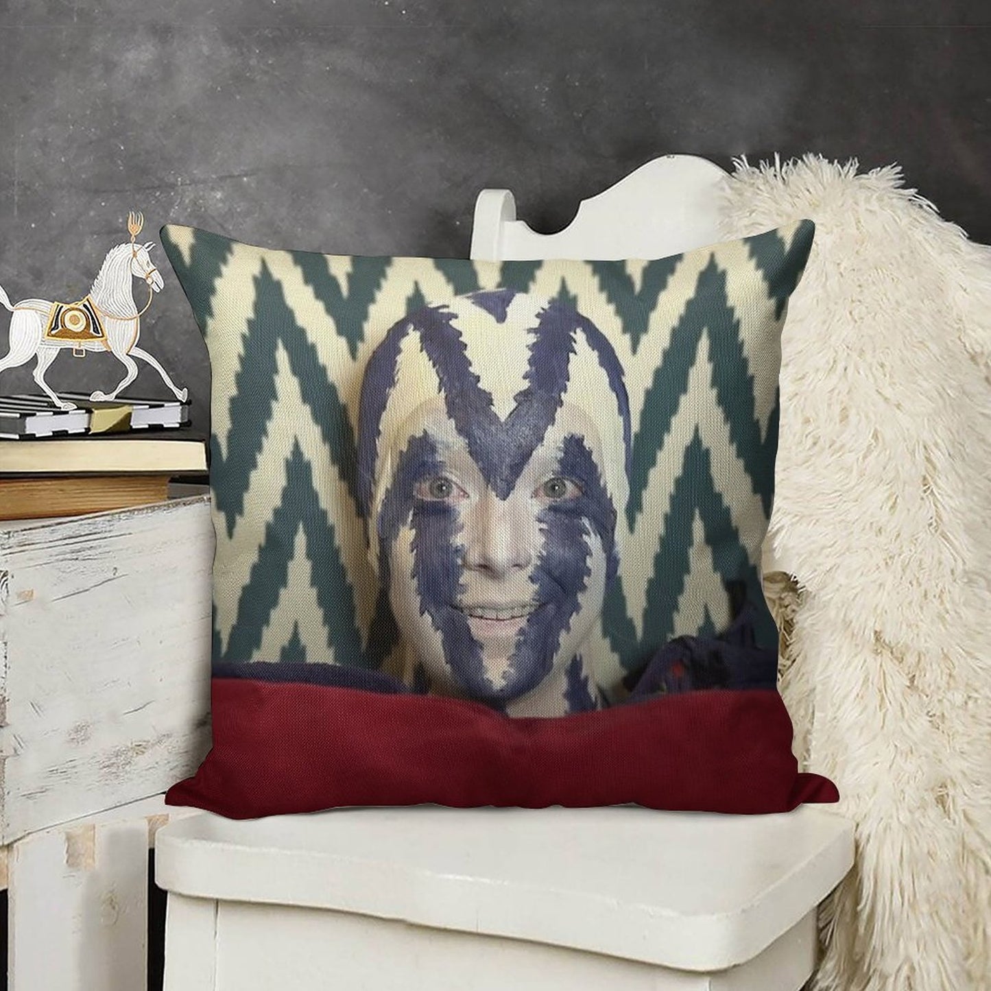 I'm A Chair Beech Linen Throw Pillow Cover