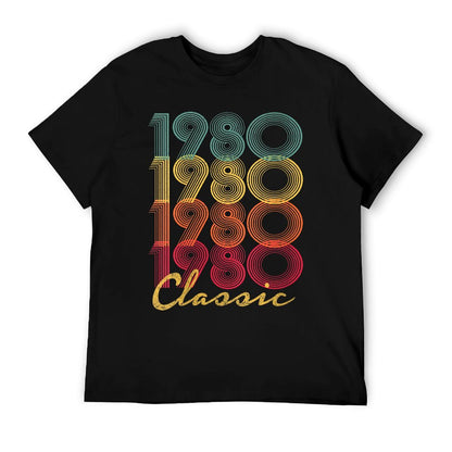 Womens 1980 40th Birthday Gift Vintage Retro Men Women 40 Years Old  Soft T-Shirt