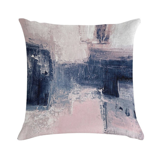 Pink And Navy 2 Soft Ultra-Soft Texture Throw Pillow