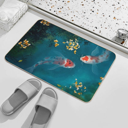 Koi Carps Bath Mat