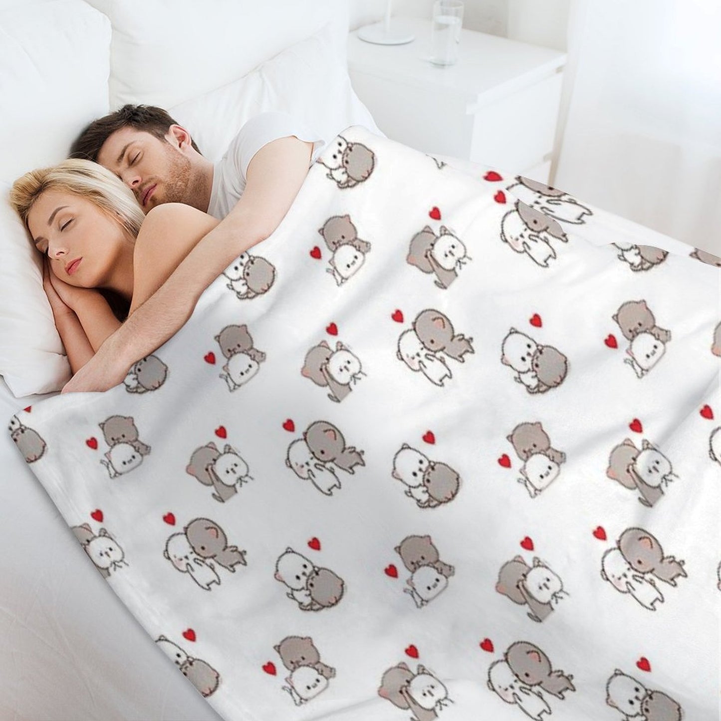 Mochi Milk Panda Bear Brownie BUBU DUDU Couple Goma Peach Sugar Valentine Xmas 2025 Throw Blanket