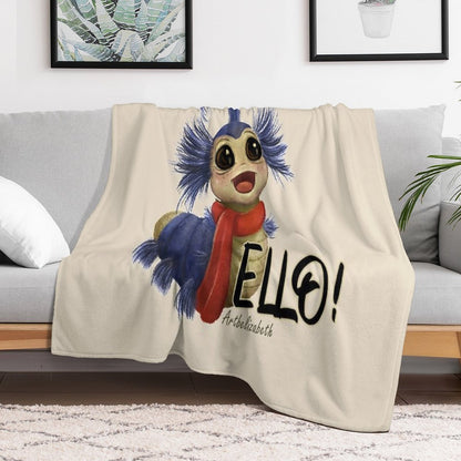 Labyrinth Worm Throw Blanket