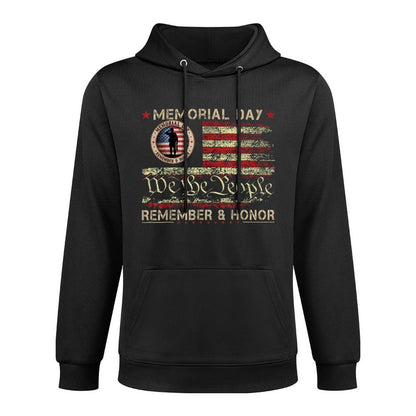 Veterans Day 2025 USA Memorial Day Red Poppy Flower Military Layering Staple Hoodie
