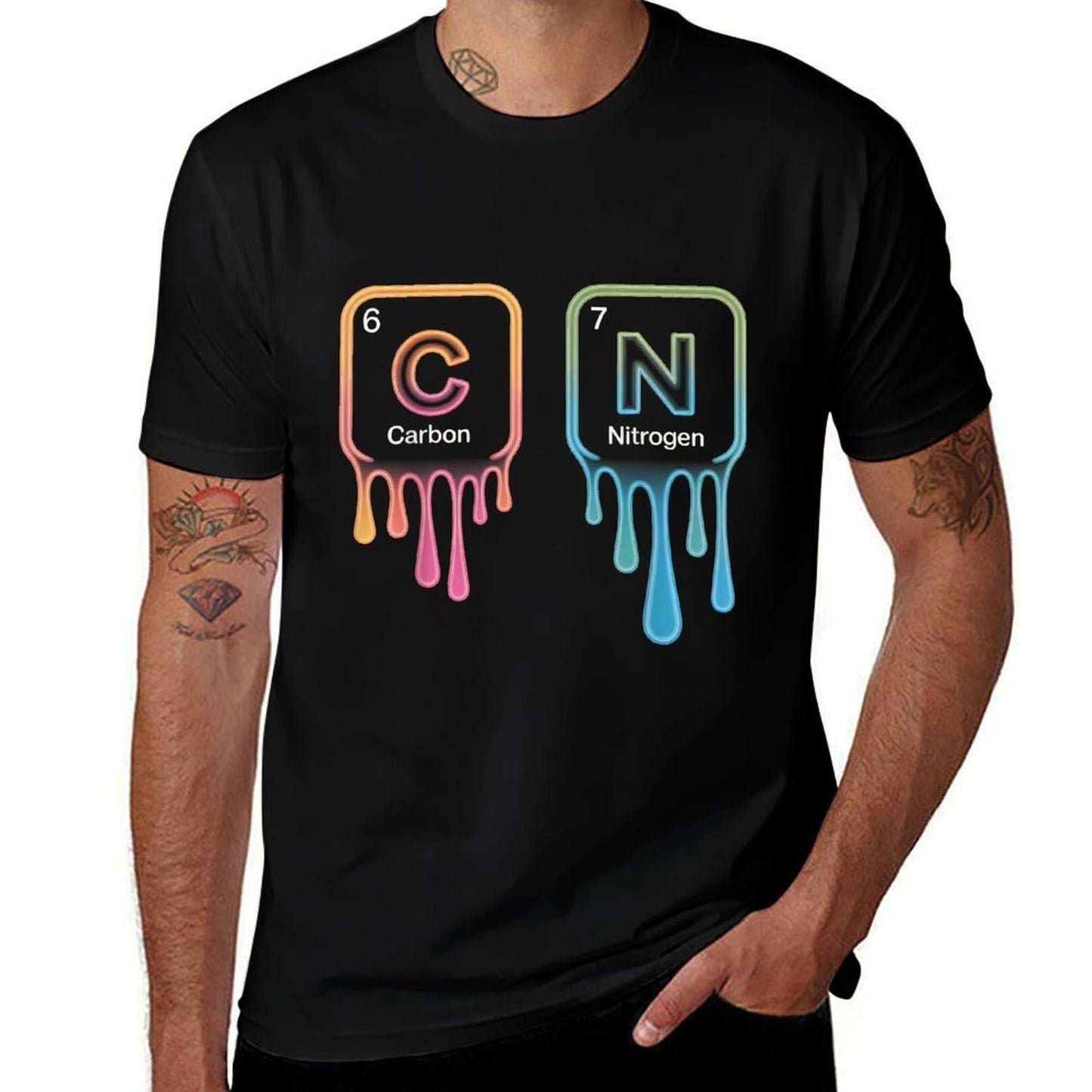 Funny 67 Meme Science Chemistry Nerd Humor Periodic Table  Slim-fit Cut T-Shirt