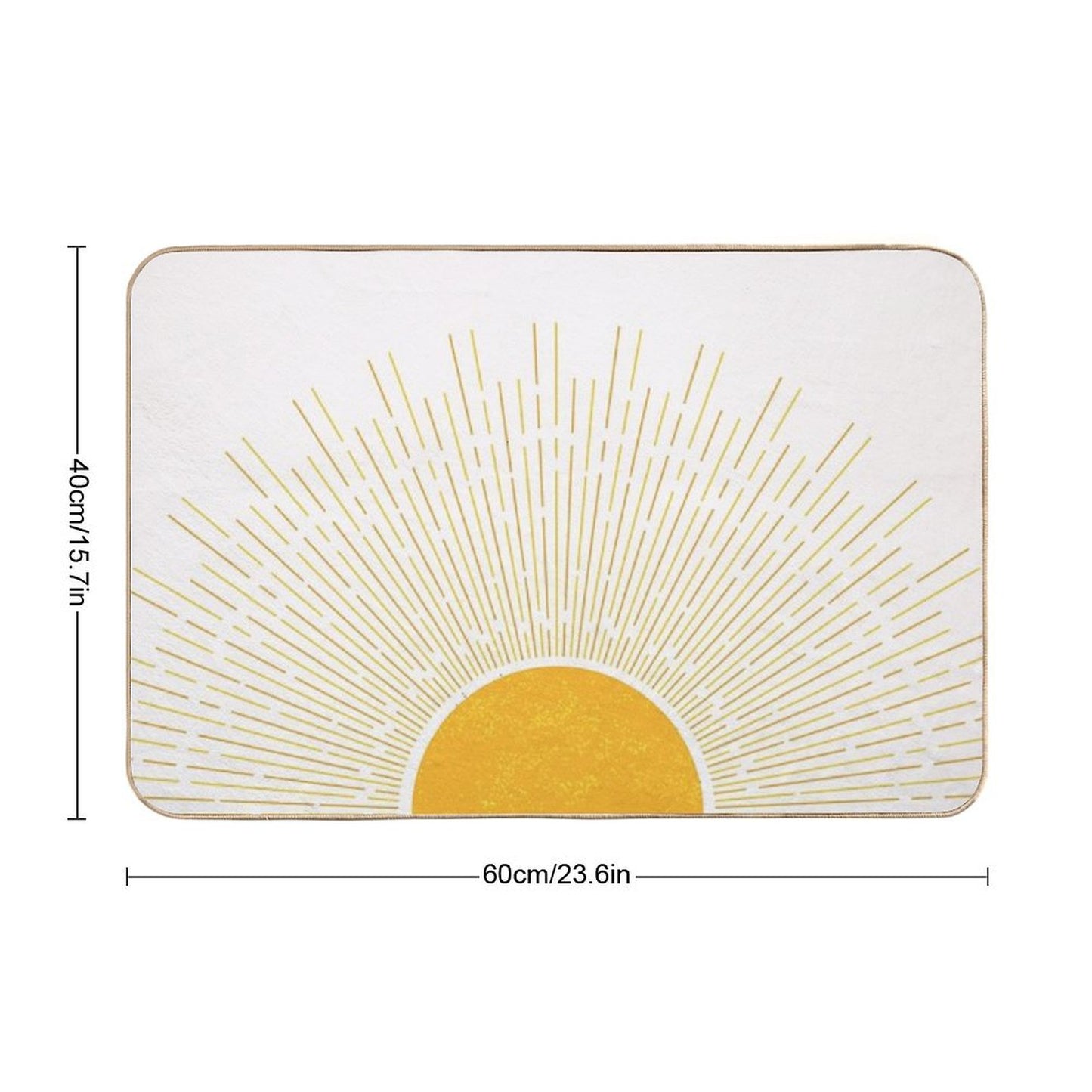 Sunrise Art, Retro Boho Sun Bath Mat