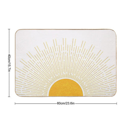 Sunrise Art, Retro Boho Sun Bath Mat