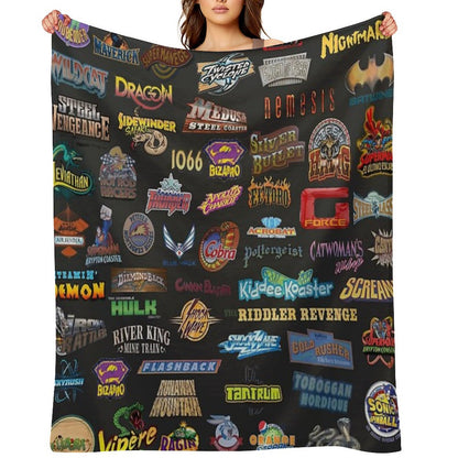 Roller Coasters Throw Blanket