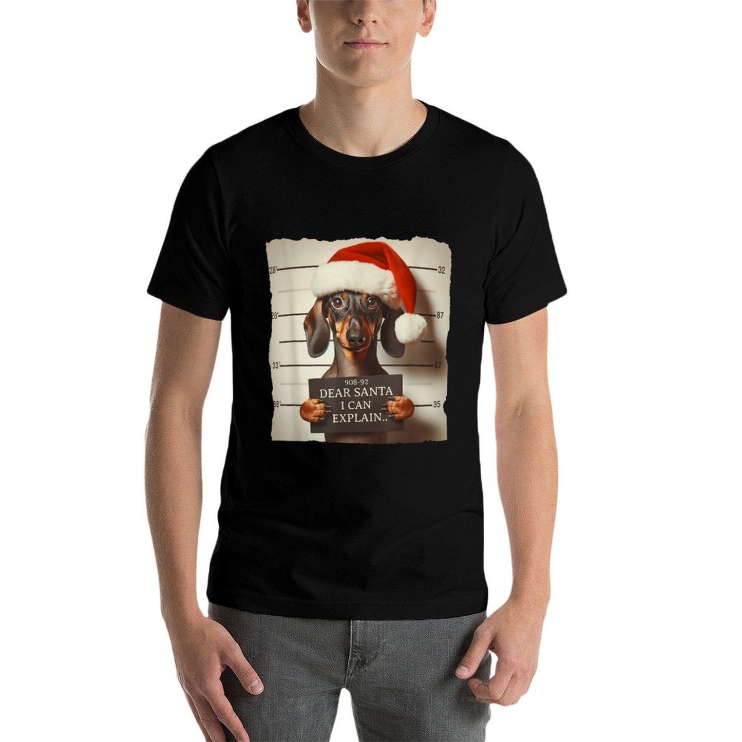 Funny Dachshund Christmas Dear Santa I Can Explain Weiner  Vintage-inspired T-Shirt