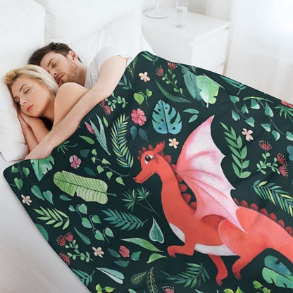 Tropical Dragon Throw Blanket
