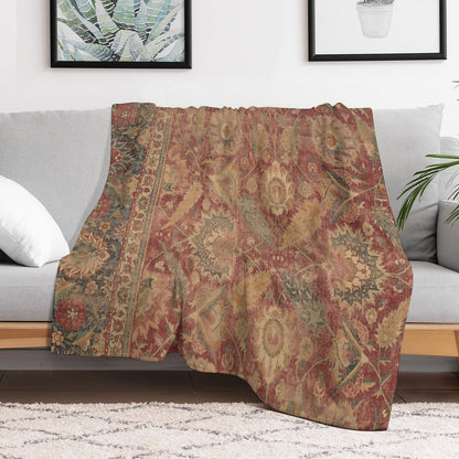 Antique Kilim Throw Blanket