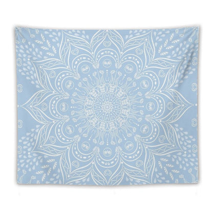 Baby Blue Mandala Pattern Tapestry