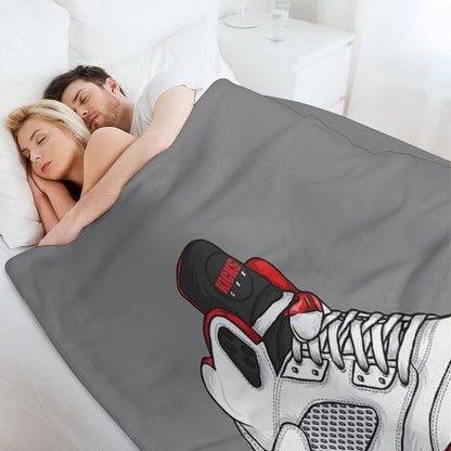 Shoes Fire Reds (Kicks) Throw Blanket