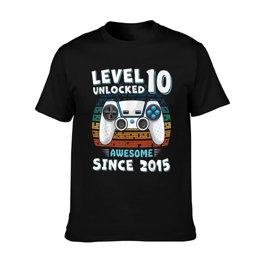 10 Year Old BDay Decorations Son Boy 10yr 2015 10th Birthday T-Shirt