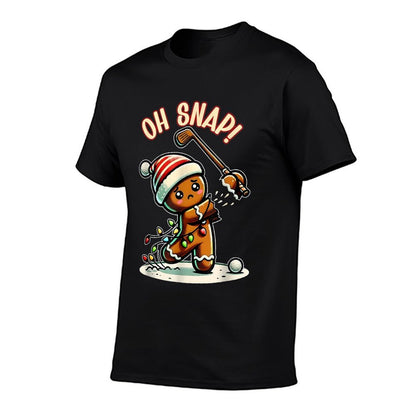 Funny Gingerbread Man Pajamas Xmas Holiday Oh Snap Golf  Classic T-Shirt