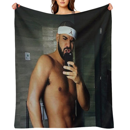 Drake Shirtless Throw Blanket