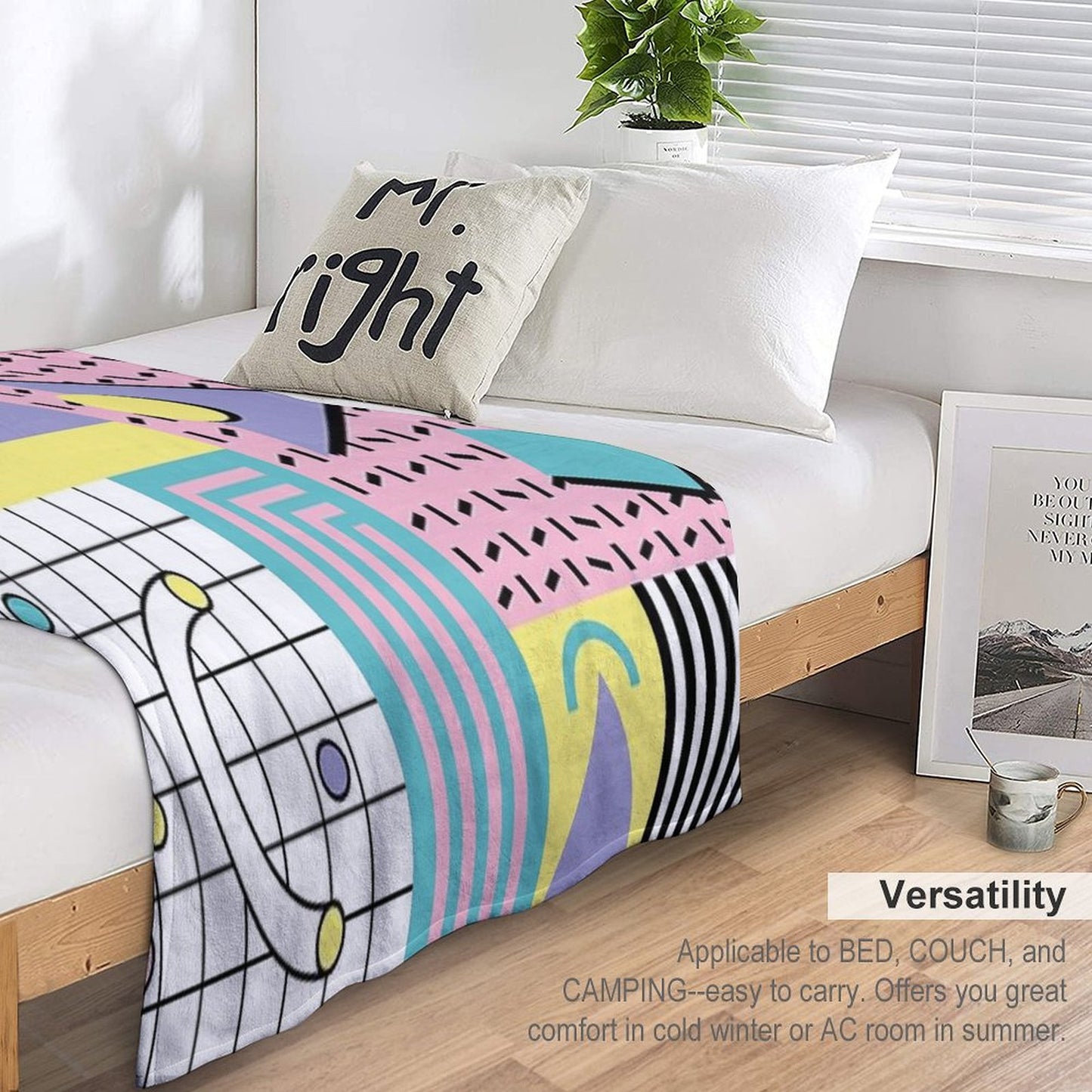 Memphis Pattern 25 - Retro 90s  80s Throw Blanket
