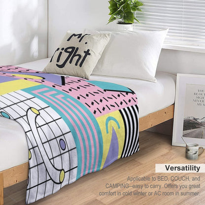 Memphis Pattern 25 - Retro 90s  80s Throw Blanket