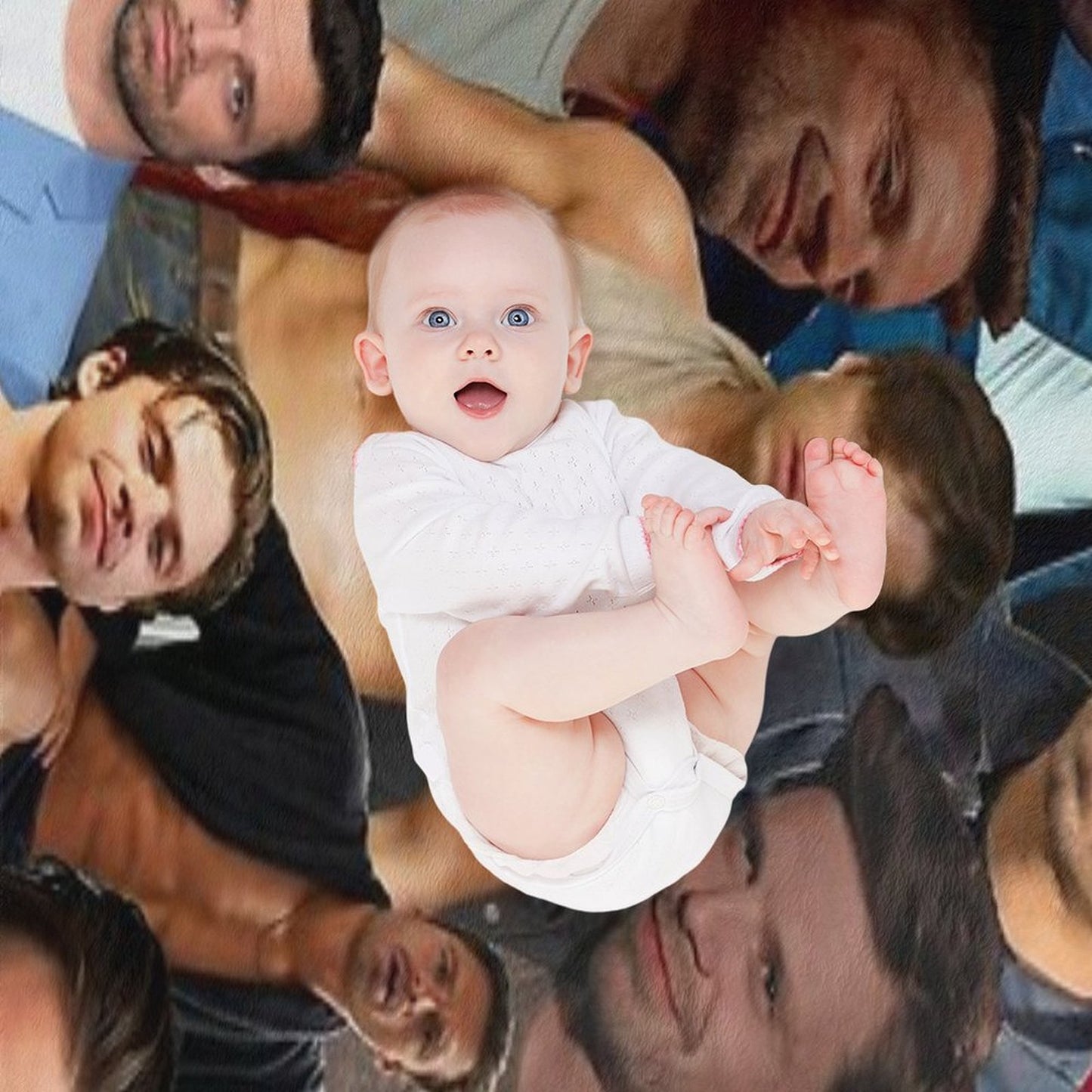 Sebastian Stan Photo Collage Throw Blanket