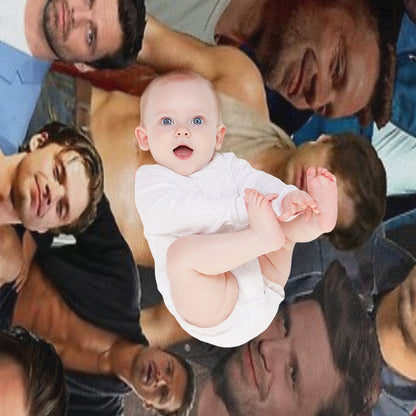 Sebastian Stan Photo Collage Throw Blanket