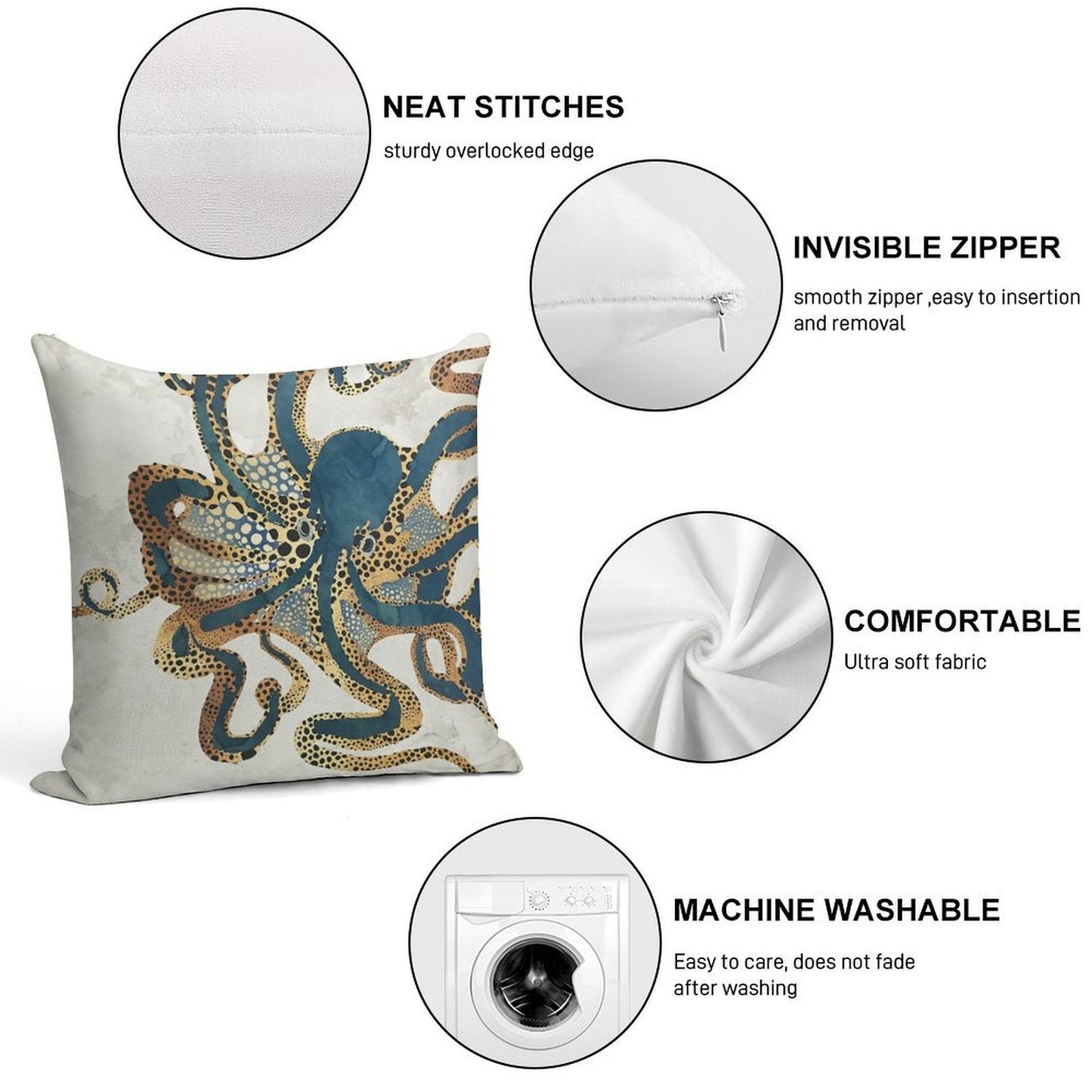 Underwater Dream VI Soft Fade-Resistant Throw Pillow