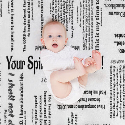 Healing Scriptures Blanket - White Throw Blanket