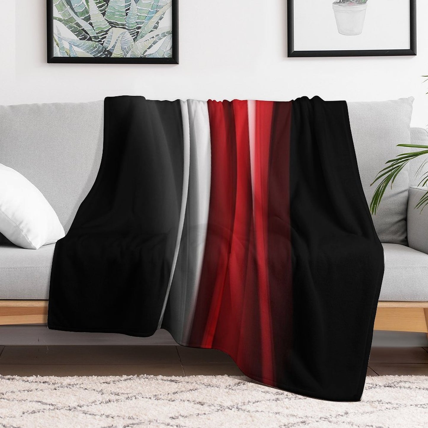 Red And White Throw Blanket