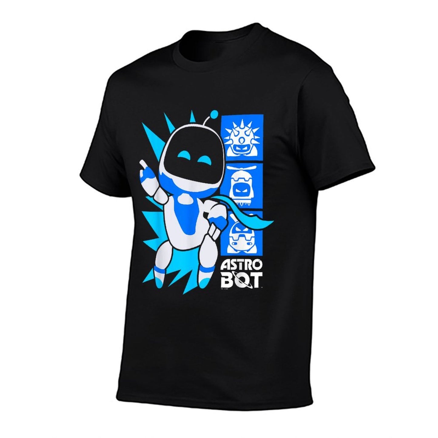 Astro Bot Rescue Mission Victory Pose Game  Ribbed Collar T-Shirt
