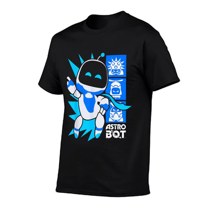 Astro Bot Rescue Mission Victory Pose Game  Ribbed Collar T-Shirt