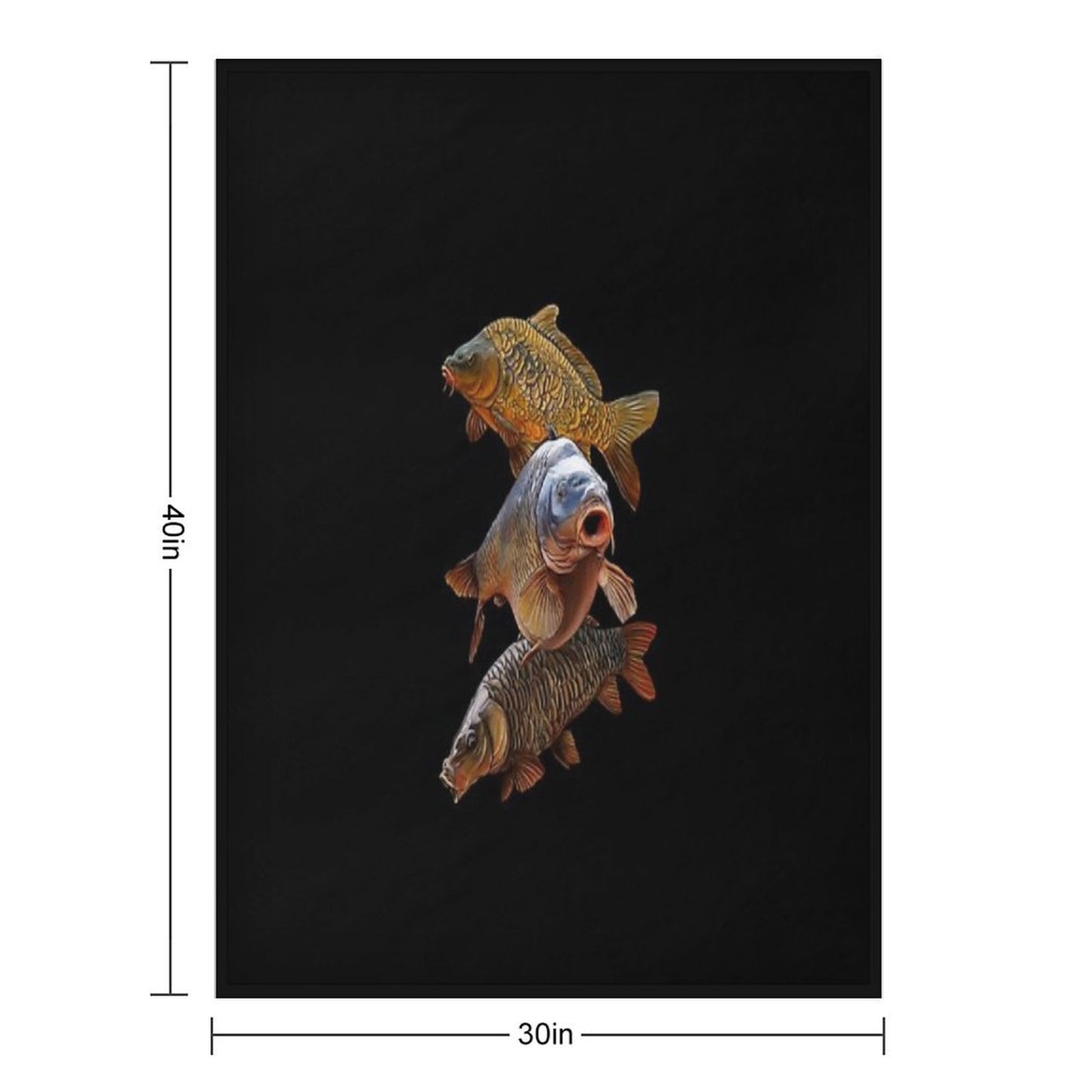 Gang of Carp Throw Blanket