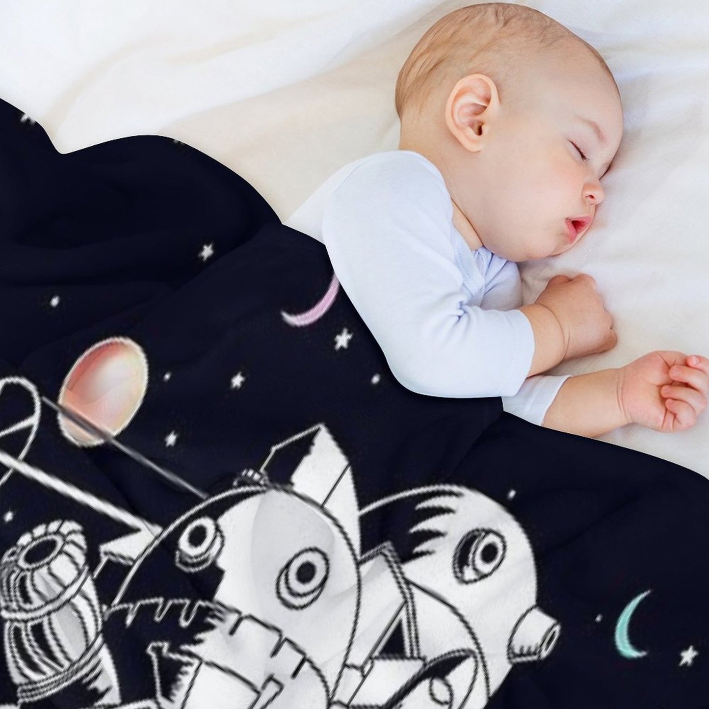 Castle in A Starry Night Throw Blanket